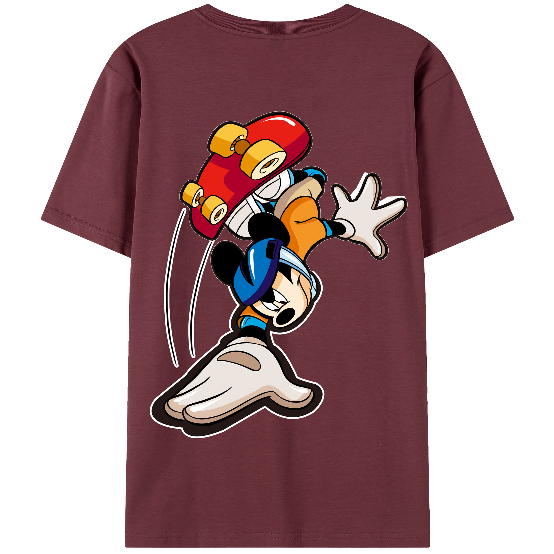 （画像用） ミッキーマウス Mickey Mouse 綿100％半袖Tシャツ（背面プリント）